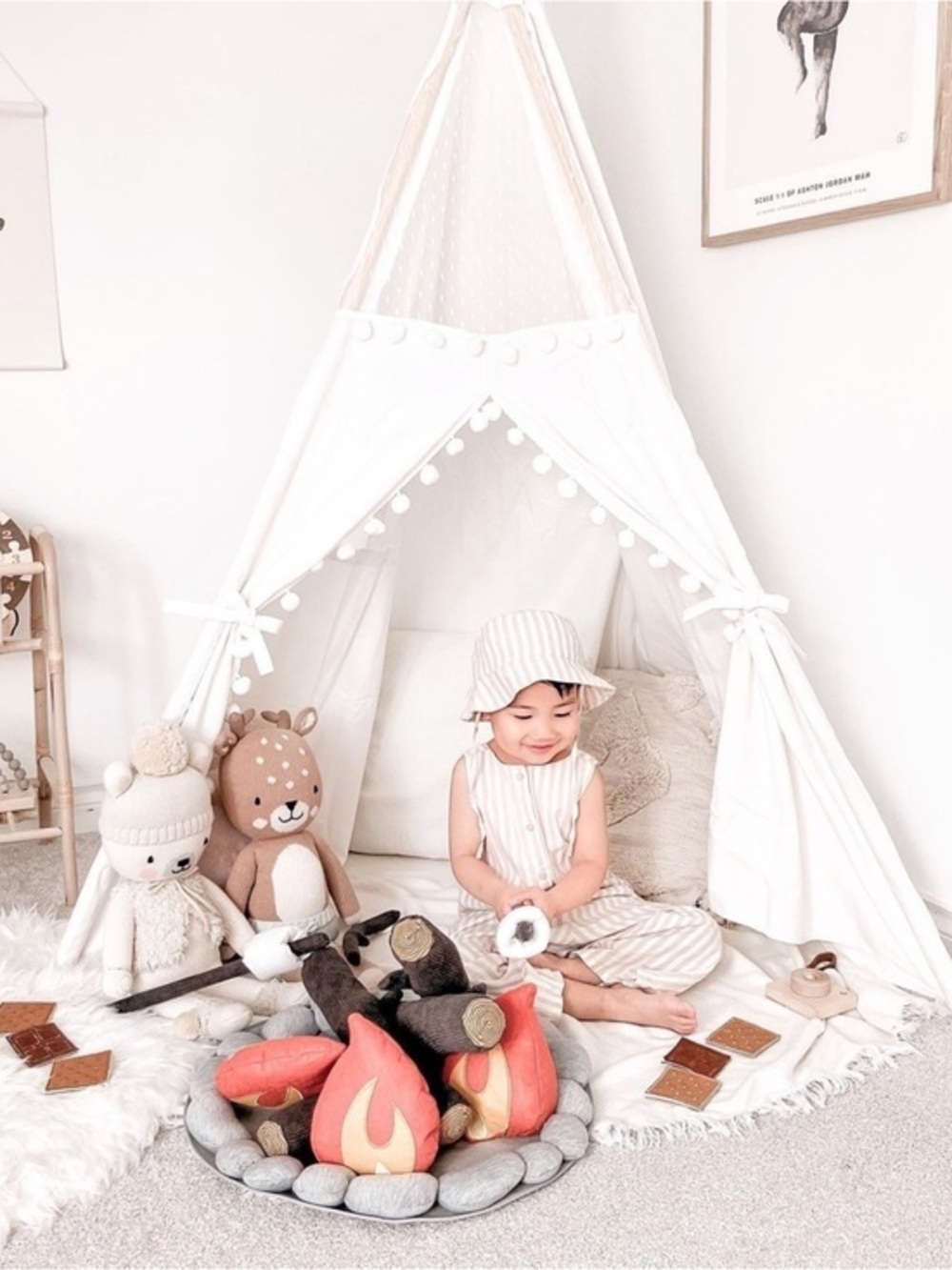 Retired Campfire and Smores Plush Set from Coco Village